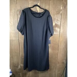Marée Black Puff Sleeve Dress Size 26